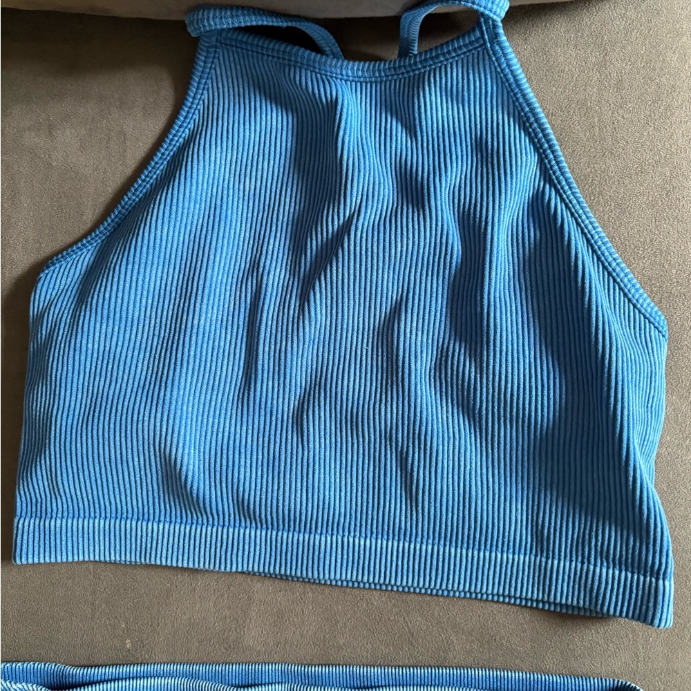JoyLab Vibrant Blue Ribbed Set - Picture 2 of 3